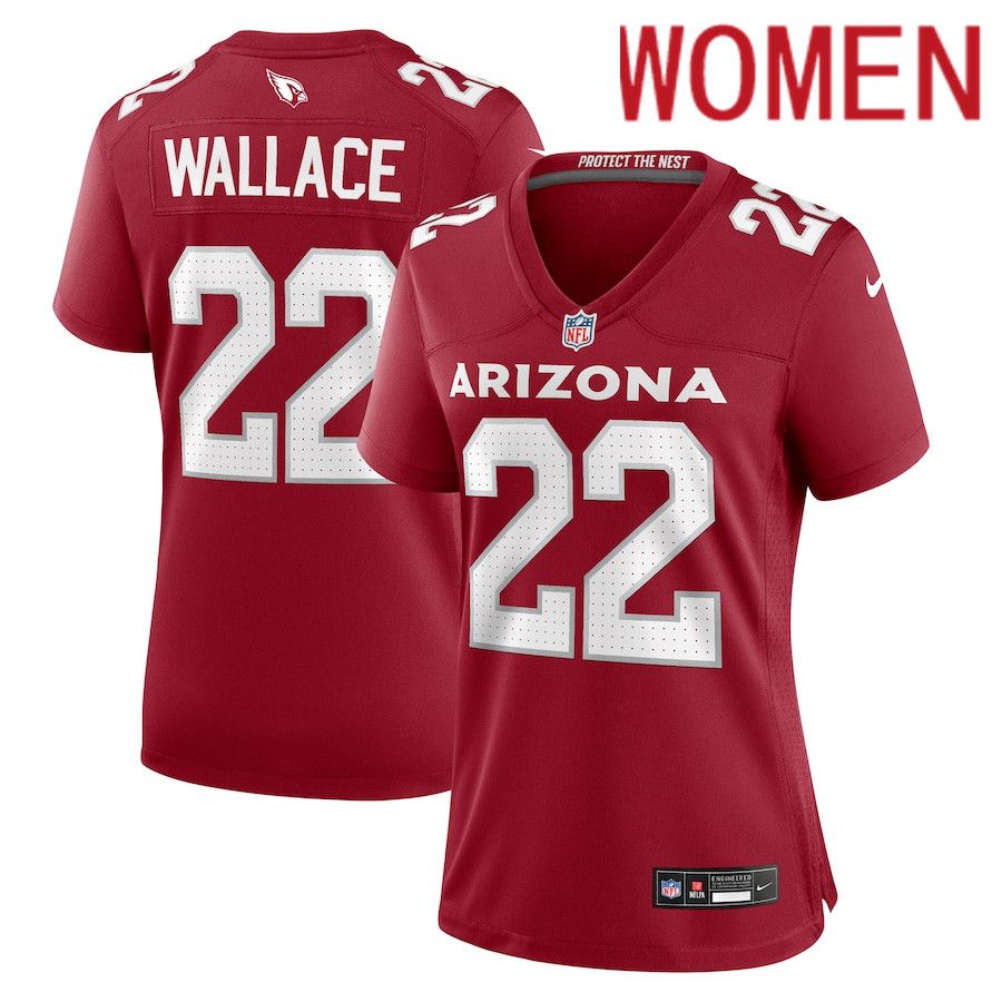 Women Arizona Cardinals #22 KVon Wallace Nike Cardinal Team Game NFL Jersey->women nfl jersey->Women Jersey